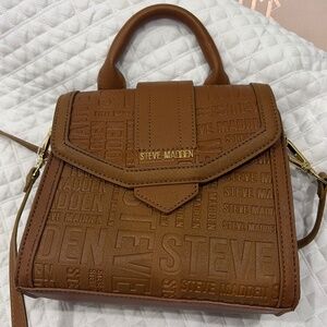 Steve Madden Brown Logo Crossbody Purse
